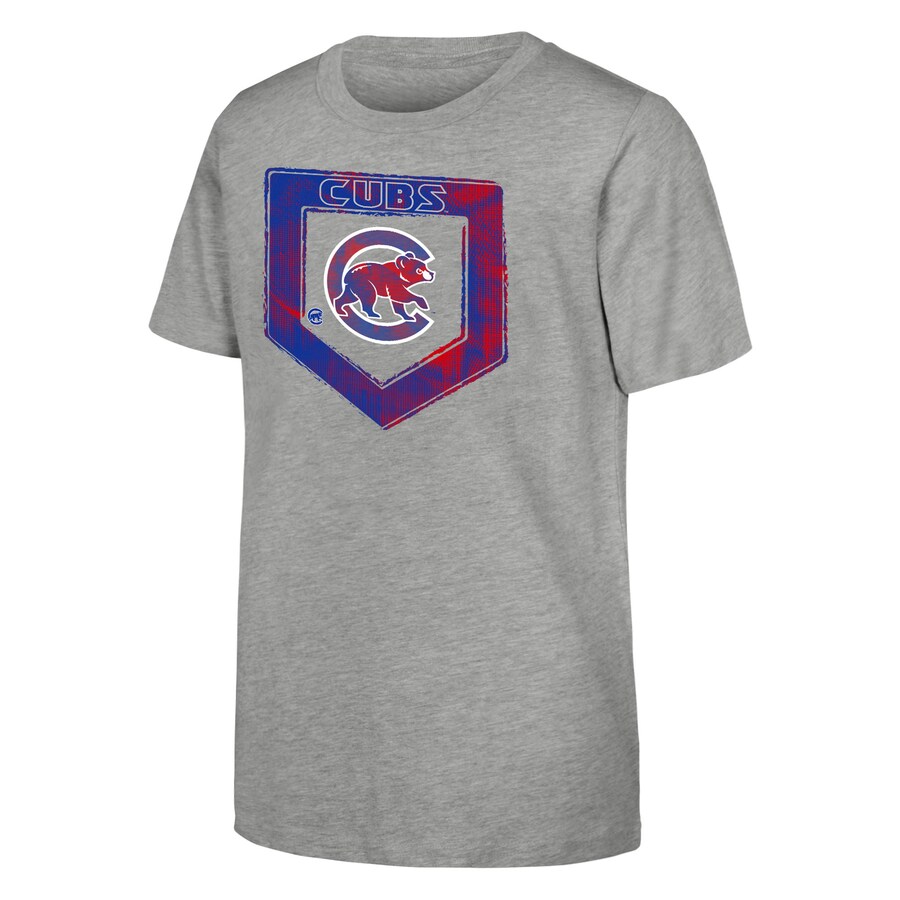 Youth Chicago Cubs Heather Gray Stolen Base T-Shirt - Puhuasuan
