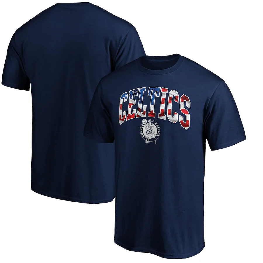 Men's Boston Celtics Navy Banner Wave T-Shirt - Puhuasuan