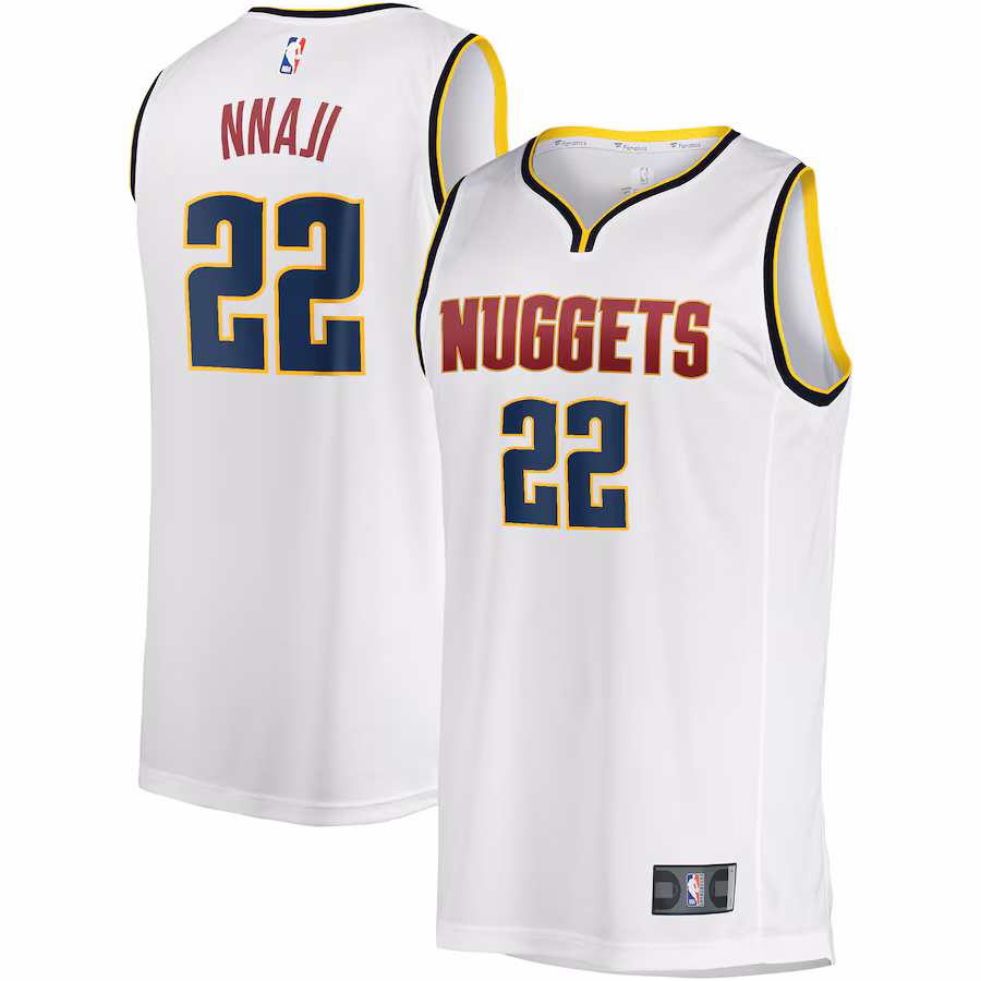 Men's Denver Nuggets Zeke Nnaji Fanatics White Fast Break Player Jersey - Association Edition - Puhuasuan