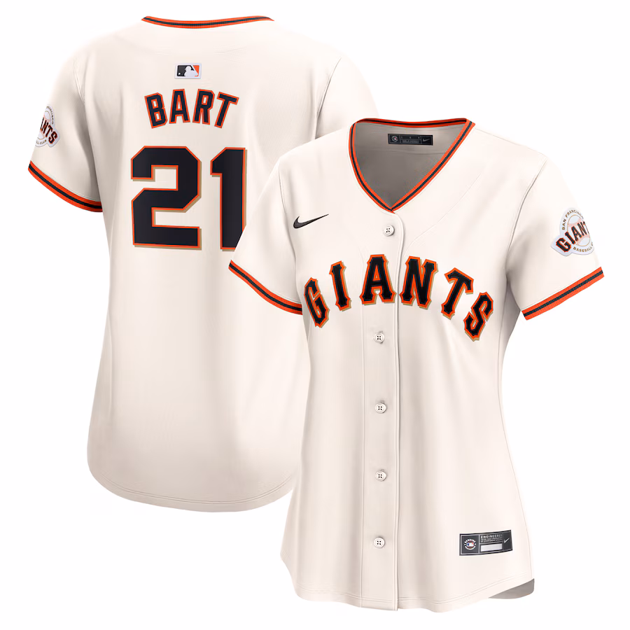 Women's San Francisco Giants Joey Bart Nike Cream Home Limited Player Jersey - Puhuasuan