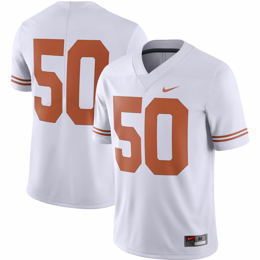 #50 Texas Longhorns Nike College Alternate Limited Jersey - White - Puhuasuan