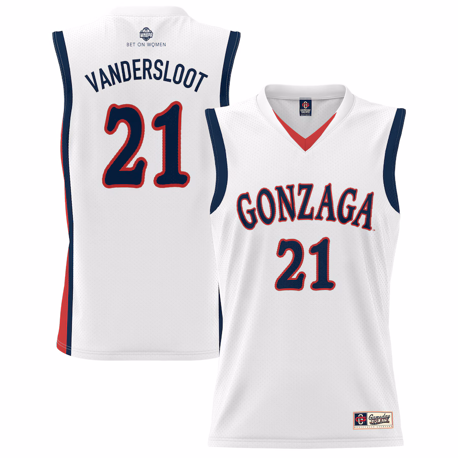 Unisex GameDay Greats Courtney Vandersloot White Gonzaga Bulldogs Lightweight Basketball Alumni Jersey - Puhuasuan