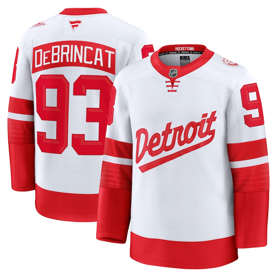 Men's Detroit Red Wings Alex DeBrincat Fanatics White 2025 NHL Stadium Series Premium Player Jersey - Puhuasuan