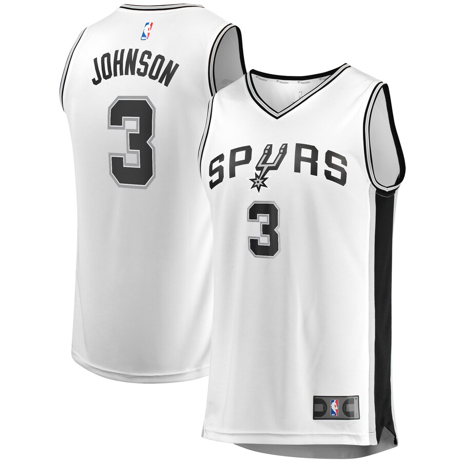 Men's San Antonio Spurs Keldon Johnson Fanatics White Fast Break Association Jersey - Puhuasuan