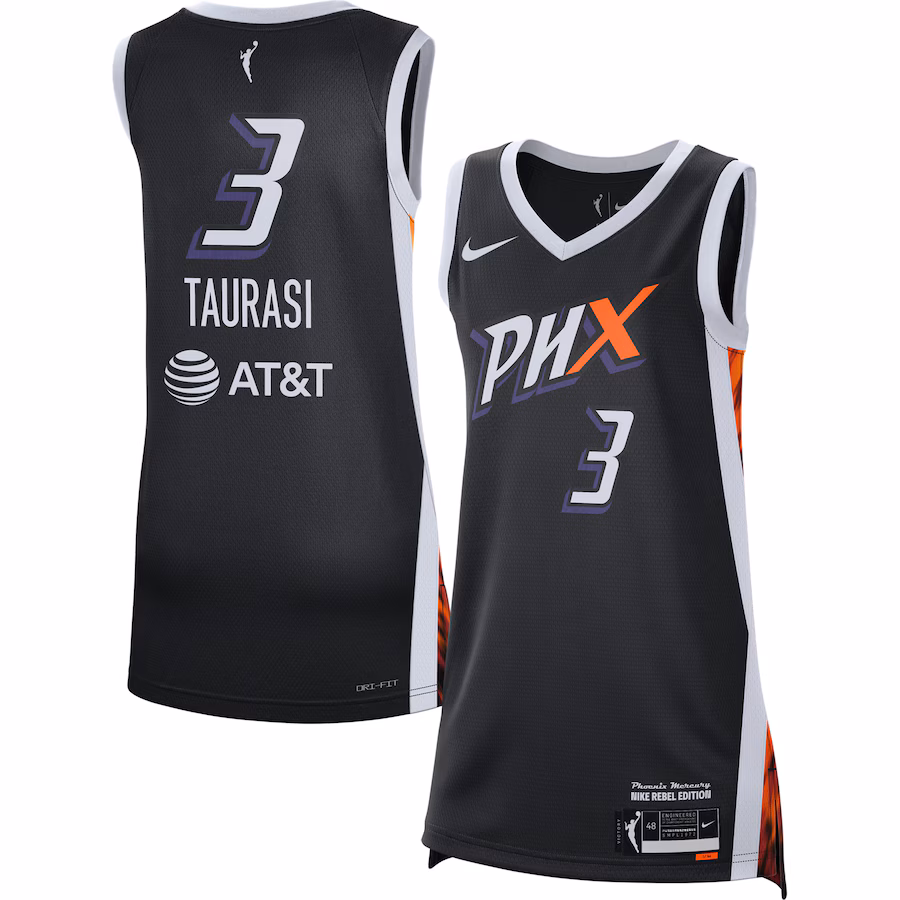 Women's Phoenix Mercury Diana Taurasi Nike Black 2021 Rebel Edition Victory Player Jersey - Puhuasuan