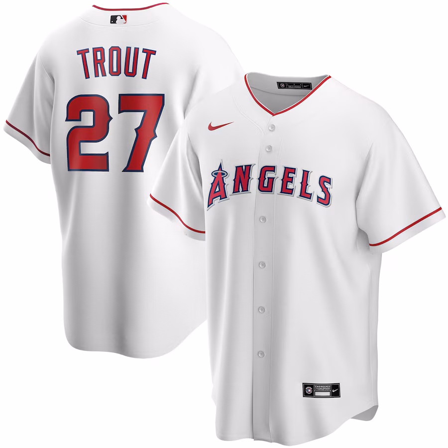 Youth Los Angeles Angels Mike Trout Nike White Alternate Replica Player Jersey - Puhuasuan