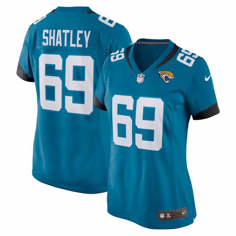 Women's Jacksonville Jaguars Tyler Shatley Nike Teal Nike Game Jersey - Puhuasuan