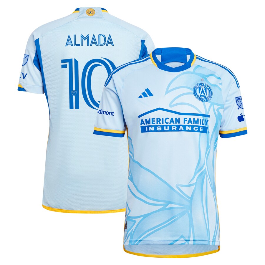 Men's Atlanta United FC Thiago Almada adidas Light Blue 2024 The Resurgens Kit Authentic Player Jersey - Puhuasuan