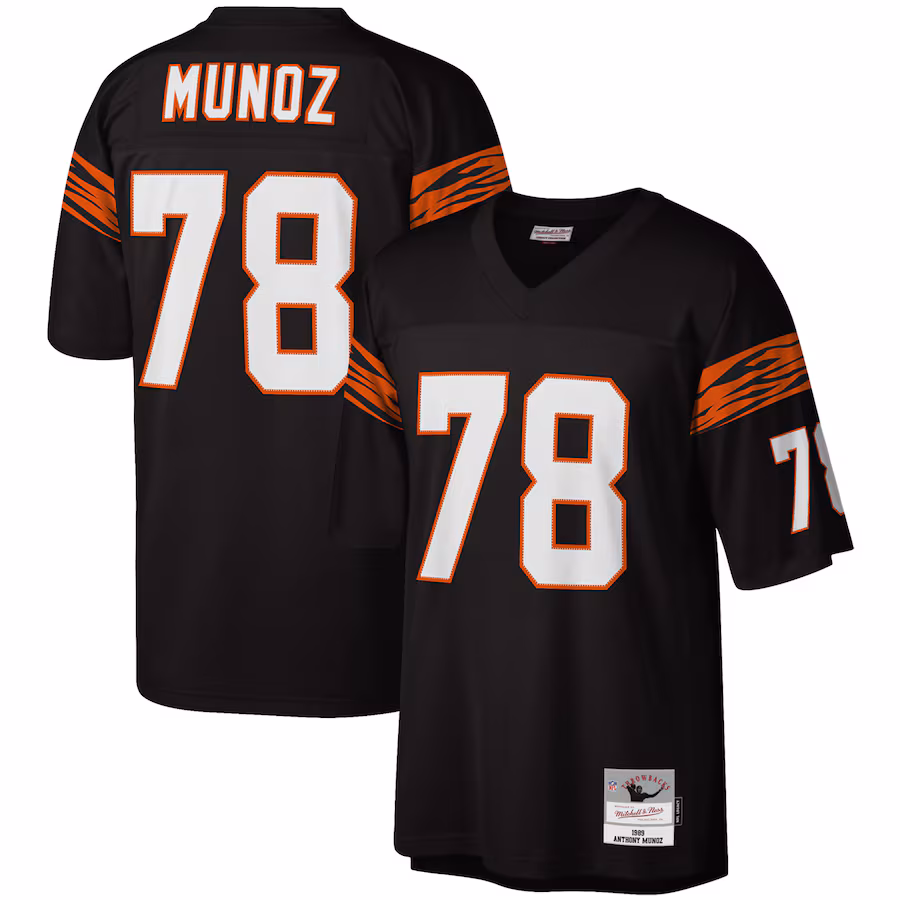 Men's Cincinnati Bengals Anthony Muñoz Mitchell & Ness Black Legacy Replica Jersey - Puhuasuan