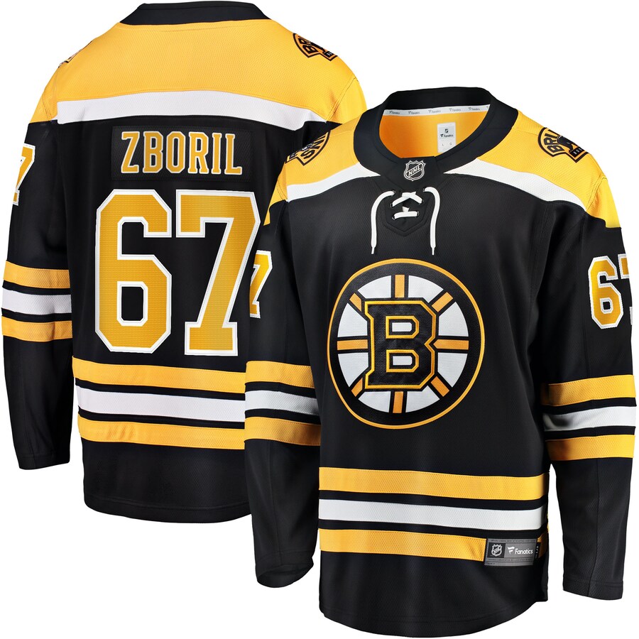 Men's Boston Bruins Jakub Zboril Fanatics Branded Black Home Breakaway Player Jersey - Puhuasuan