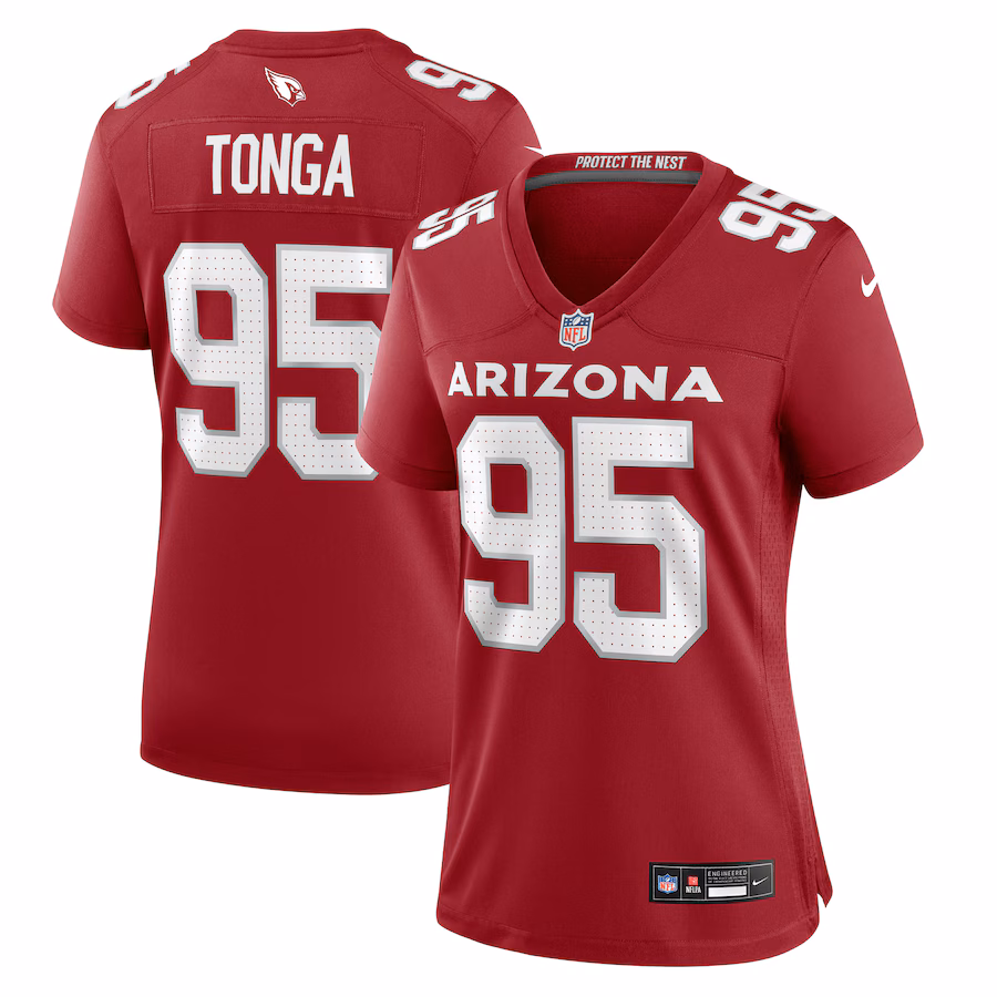 Women's Arizona Cardinals Khyiris Tonga Nike Cardinal Game Jersey - Puhuasuan