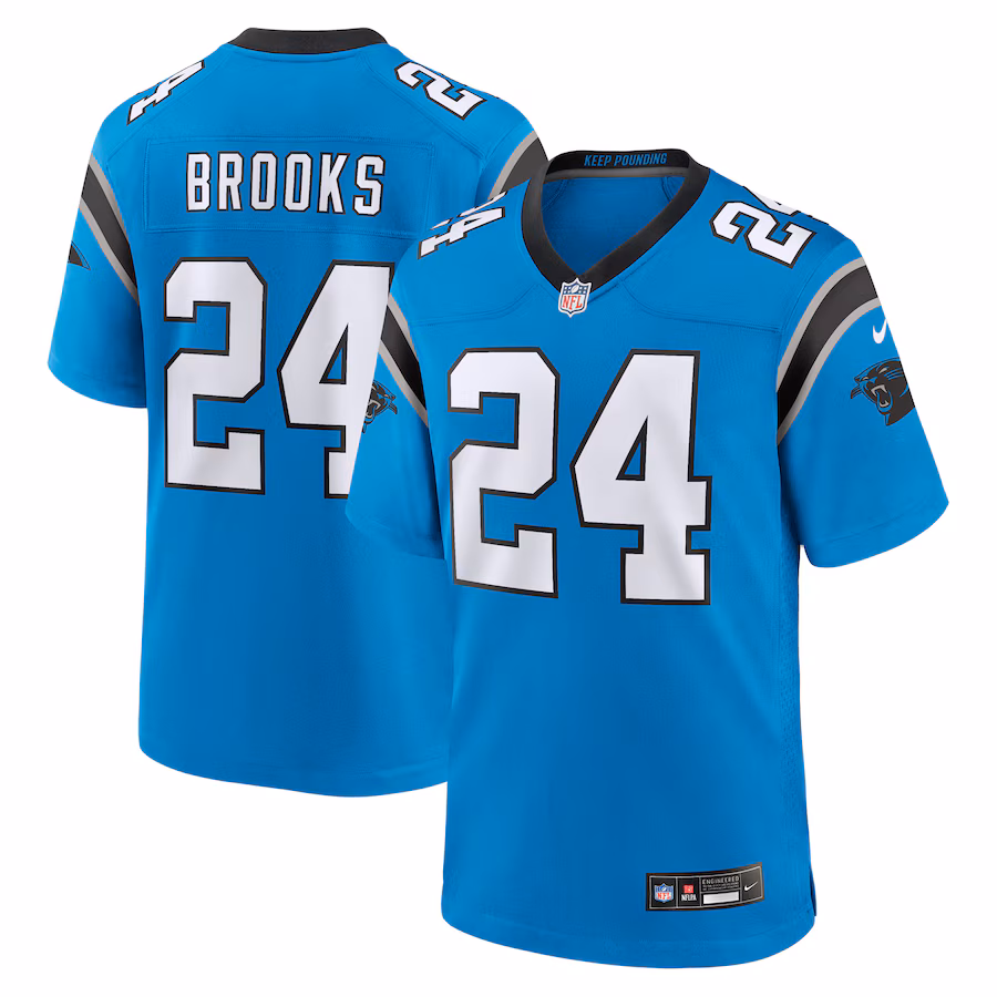 Men's Carolina Panthers Jonathon Brooks Nike Blue Alternate Game Player Jersey - Puhuasuan