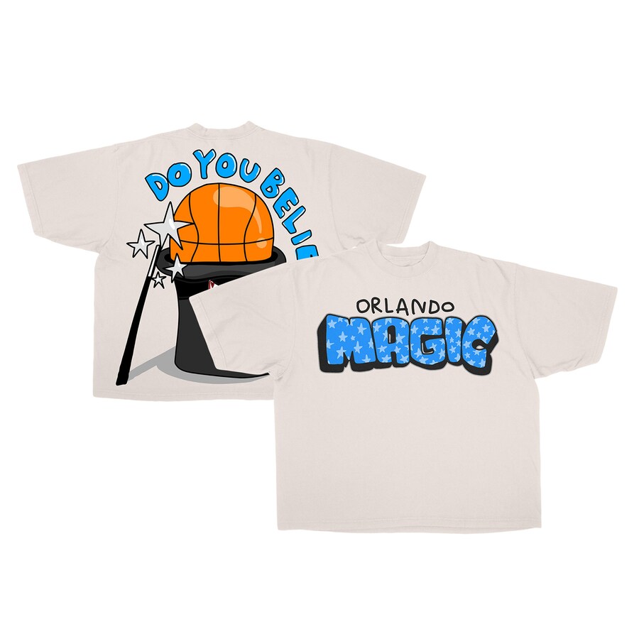 Unisex Orlando Magic  Tan I Believe In Magic Premium Vintage Boxy T-Shirt - Puhuasuan