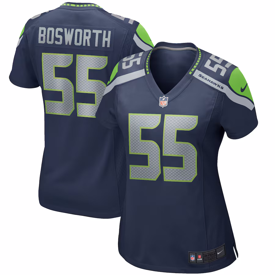 Women's Seattle Seahawks Brian Bosworth Nike College Navy Game Retired Player Jersey - Puhuasuan
