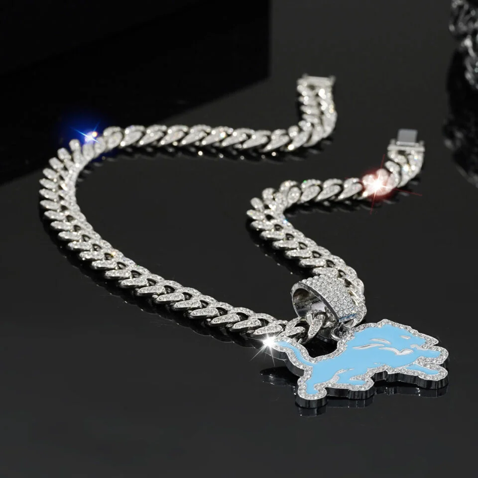 Detroit Lions Football Necklace for Fans - Puhuasuan