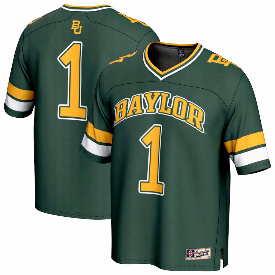 Unisex GameDay Greats #1 Green Baylor Bears Collegiate Football Fashion Jersey - Puhuasuan