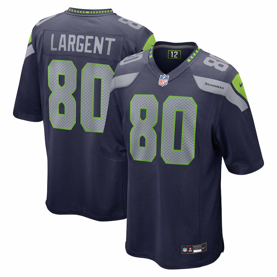 Men's Seattle Seahawks Steve Largent Nike College Navy Retired Player Game Jersey - Puhuasuan