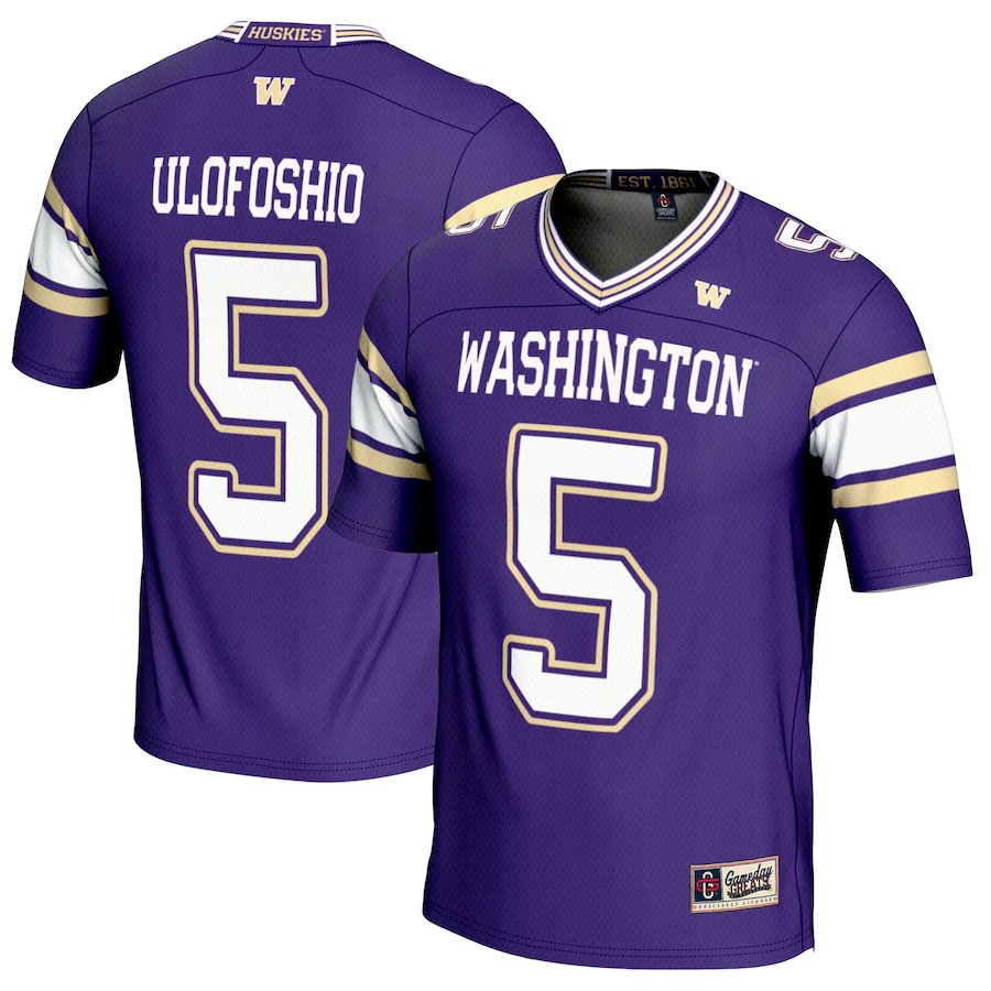 Edefuan Ulofoshio Washington Huskies GameDay Greats NIL Player Football Jersey - Purple - Puhuasuan
