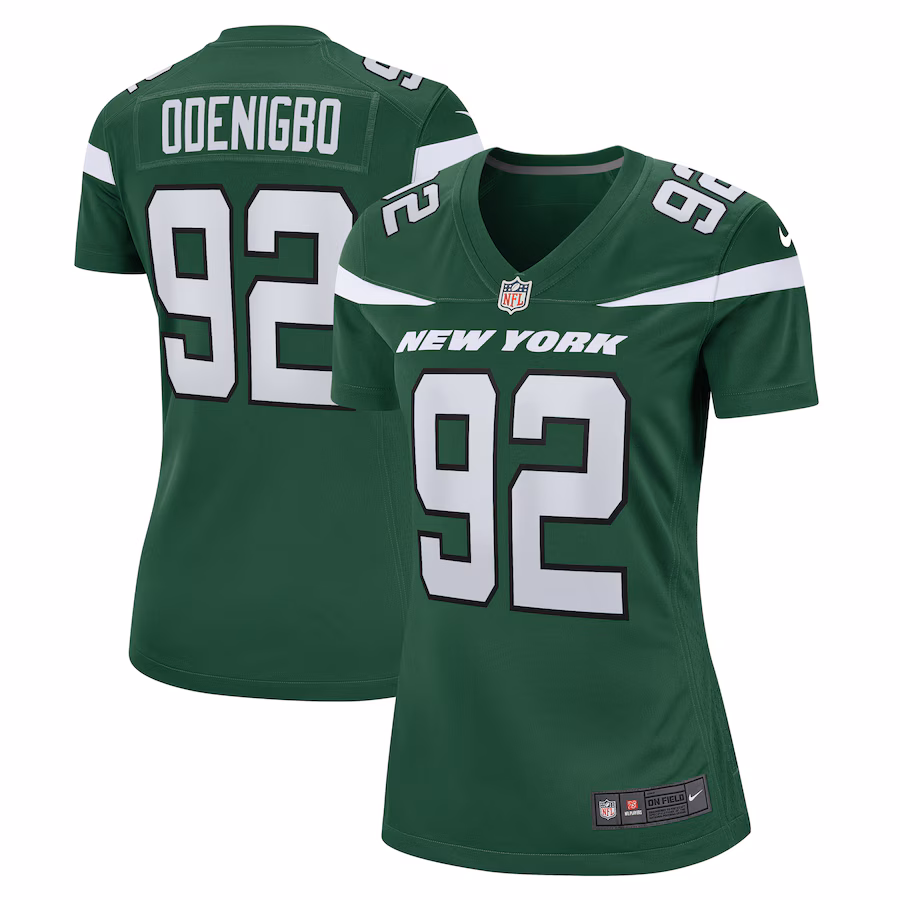 Women's New York Jets Ifeadi Odenigbo Nike Gotham Green  Game Jersey - Puhuasuan
