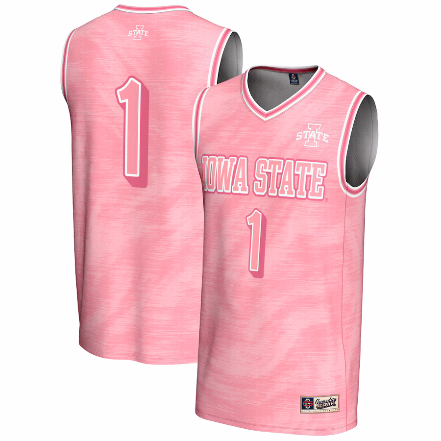 Youth GameDay Greats #1 Pink Iowa State Cyclones Lightweight Basketball Jersey - Puhuasuan