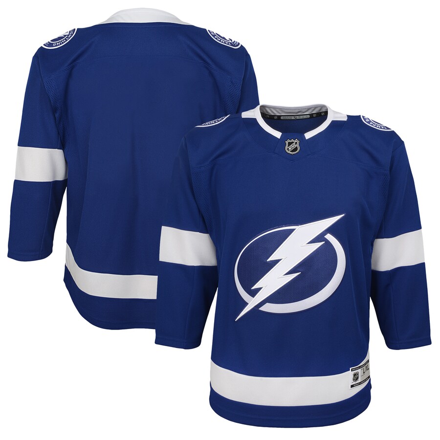 Youth Tampa Bay Lightning Blue Home Blank Premier Jersey - Puhuasuan