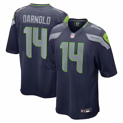 Youth Seattle Seahawks Sam Darnold Nike College Navy Game Player Jersey - Puhuasuan