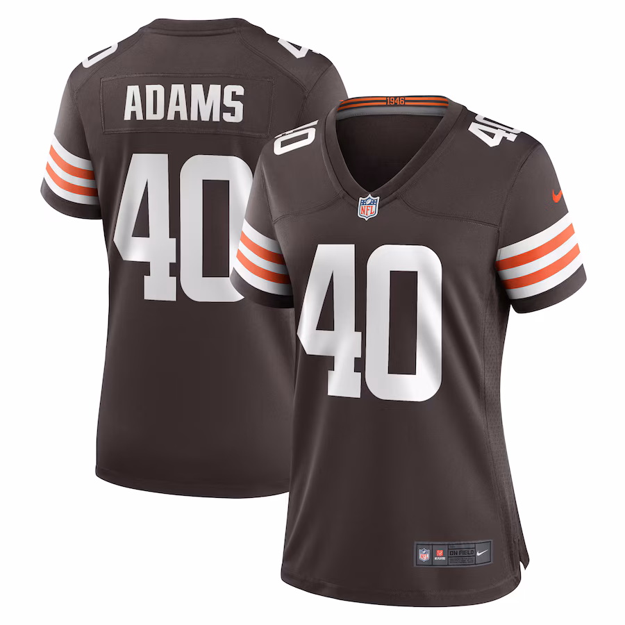 Women's Cleveland Browns Matthew Adams Nike Brown Nike Women's Team Color Jersey - Puhuasuan