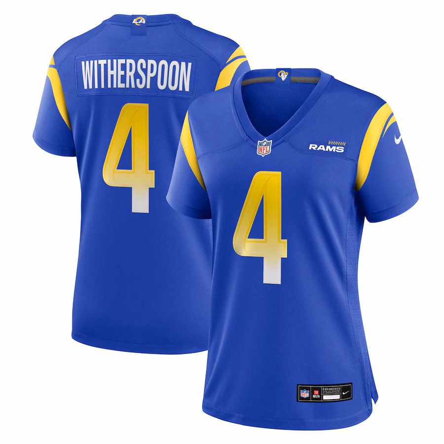 Women's Los Angeles Rams Ahkello Witherspoon Nike Royal Team Game Jersey - Puhuasuan