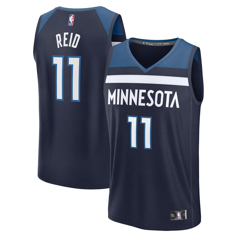 Men's Minnesota Timberwolves Naz Reid Fanatics Navy Fast Break Replica Player Jersey - Icon Edition - Puhuasuan