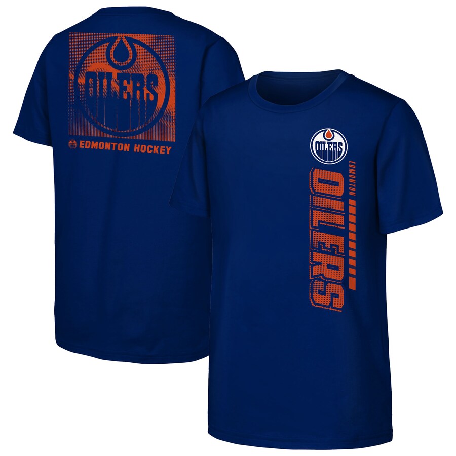 Youth Edmonton Oilers Royal Atmosphere T-Shirt - Puhuasuan