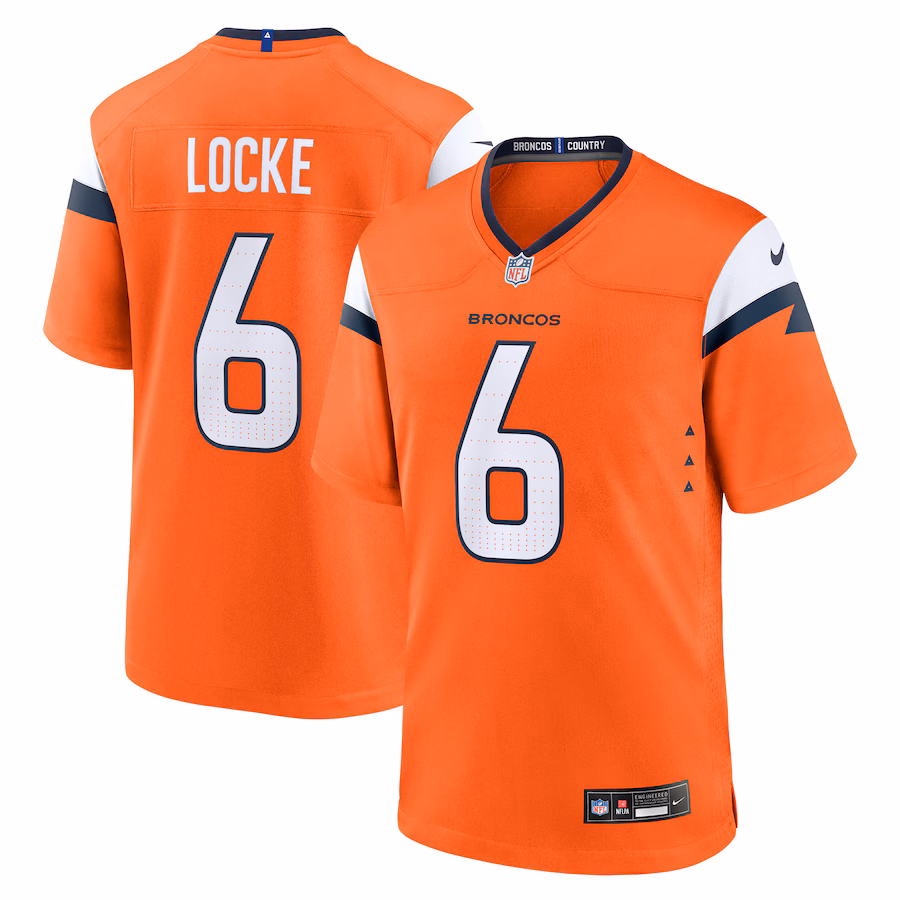 Men's Denver Broncos P.J. Locke Nike Orange Team Game Jersey - Puhuasuan