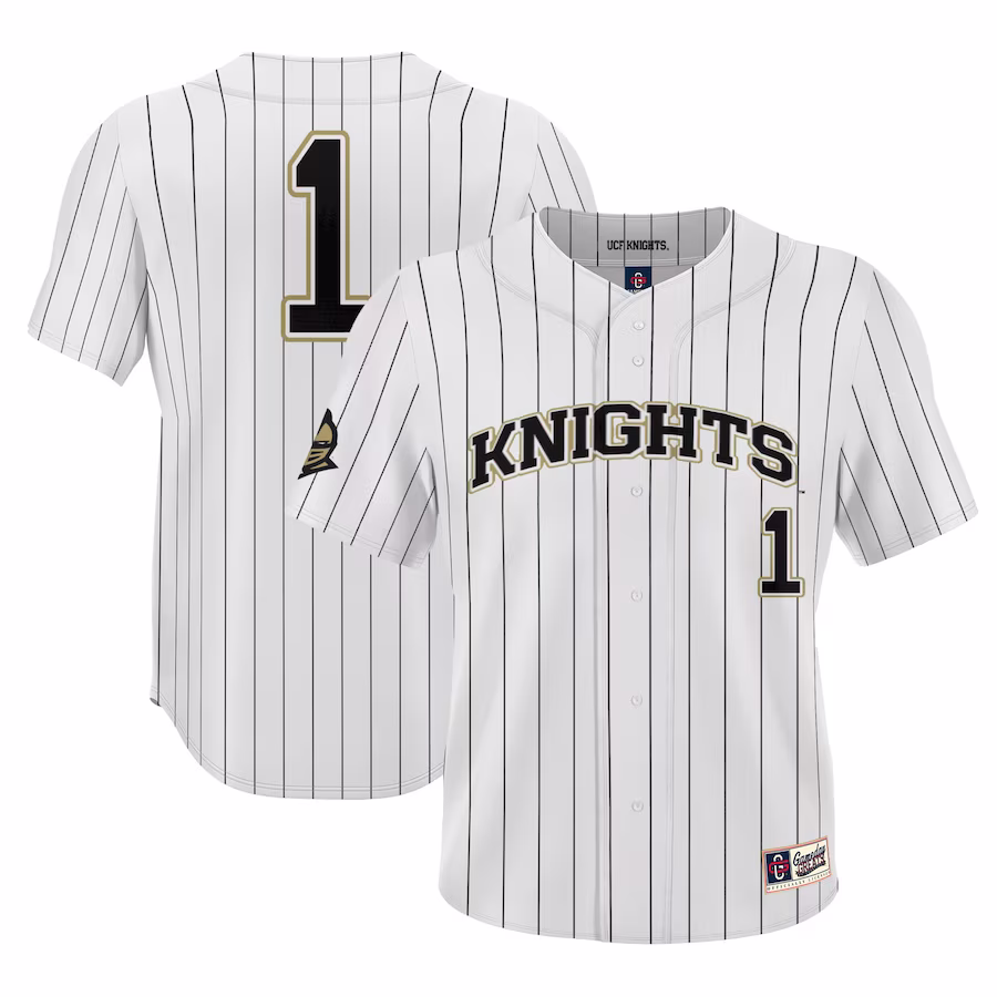 #1 UCF Knights GameDay Greats Youth Lightweight Baseball Jersey - White - Puhuasuan