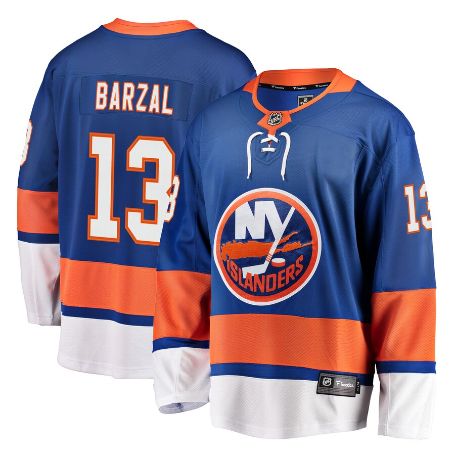 Men's New York Islanders Mathew Barzal Fanatics Branded Royal Home Premier Breakaway Player Jersey - Puhuasuan