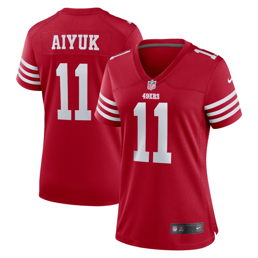 Women's San Francisco 49ers Brandon Aiyuk Nike Scarlet Game Player Jersey - Puhuasuan