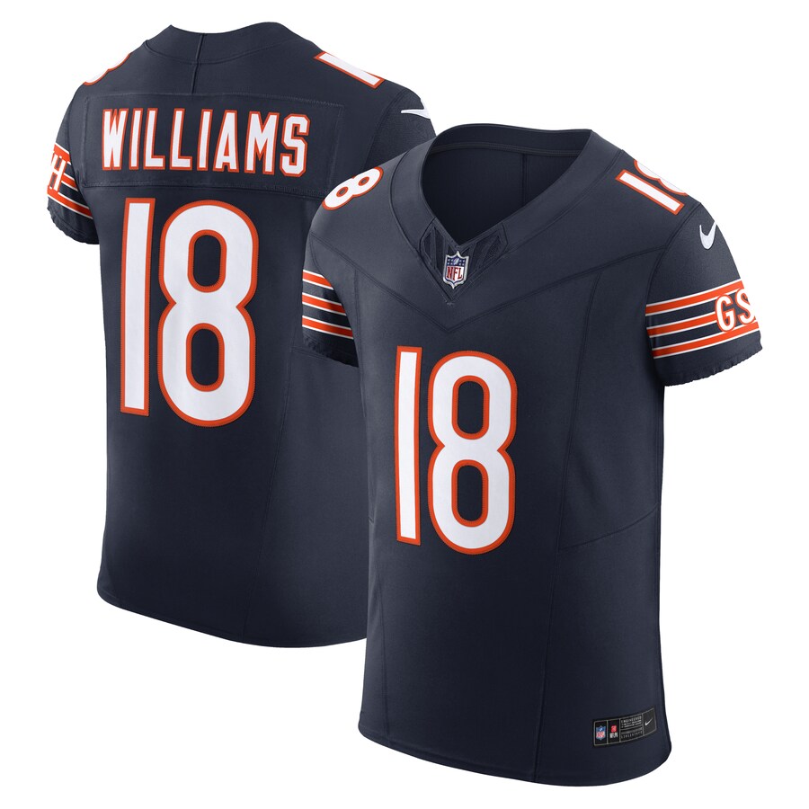 Men's Chicago Bears Caleb Williams Nike Navy Team Vapor F.U.S.E. Elite Jersey - Puhuasuan