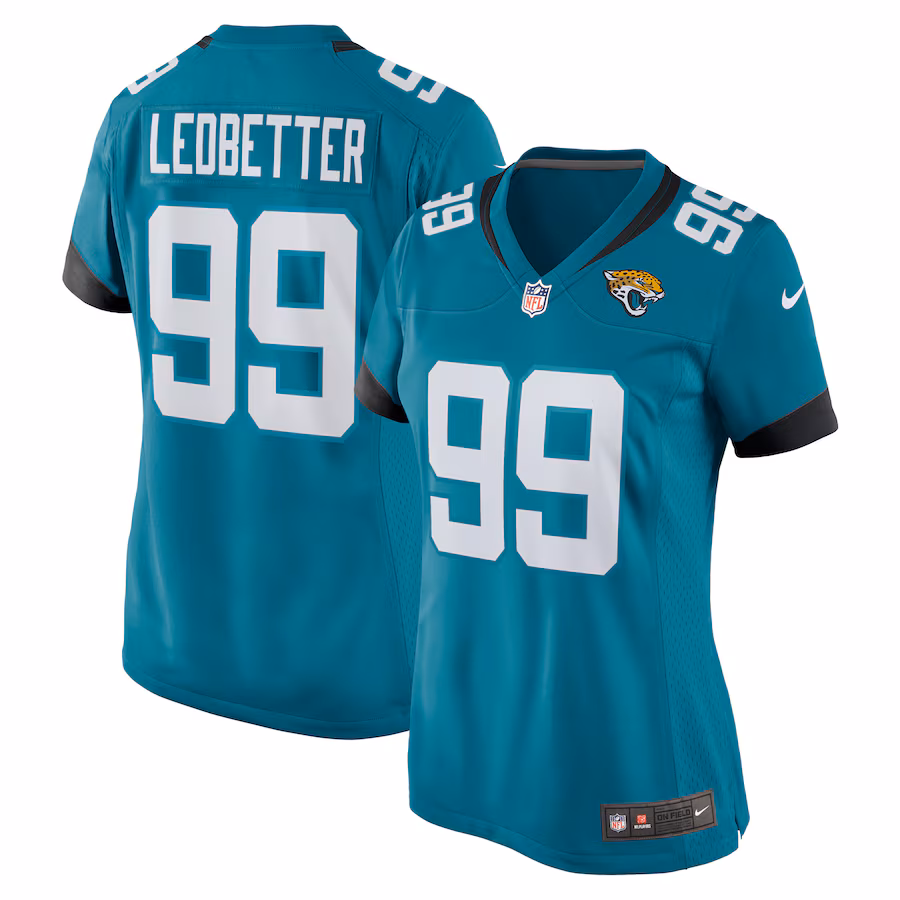 Women's Jacksonville Jaguars Jeremiah Ledbetter Nike Teal Home Game Player Jersey - Puhuasuan