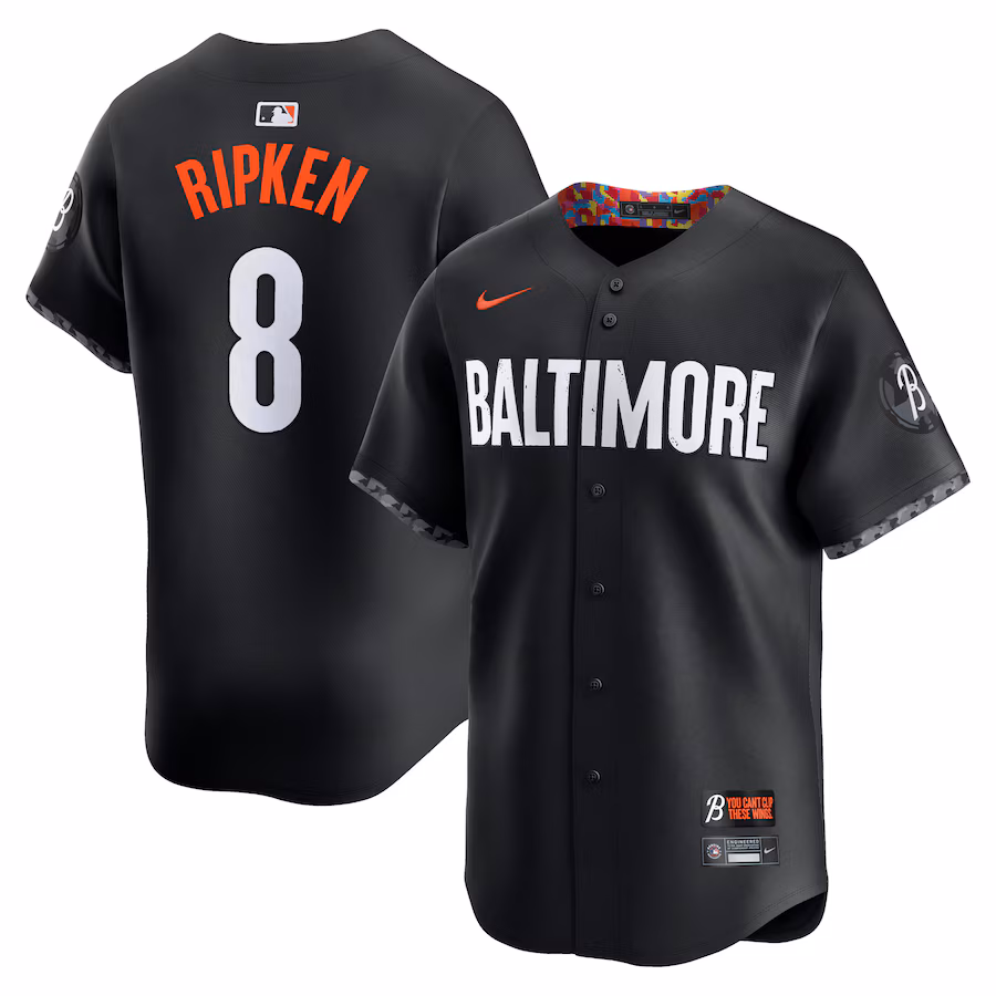 Men's Baltimore Orioles Cal Ripken Jr. Nike Black City Connect Retired Player Jersey - Puhuasuan