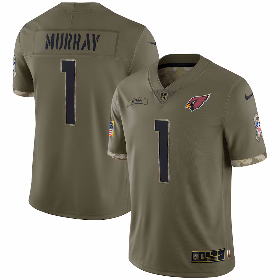 Men's Arizona Cardinals Kyler Murray Nike Olive Salute To Service Limited Jersey - Puhuasuan