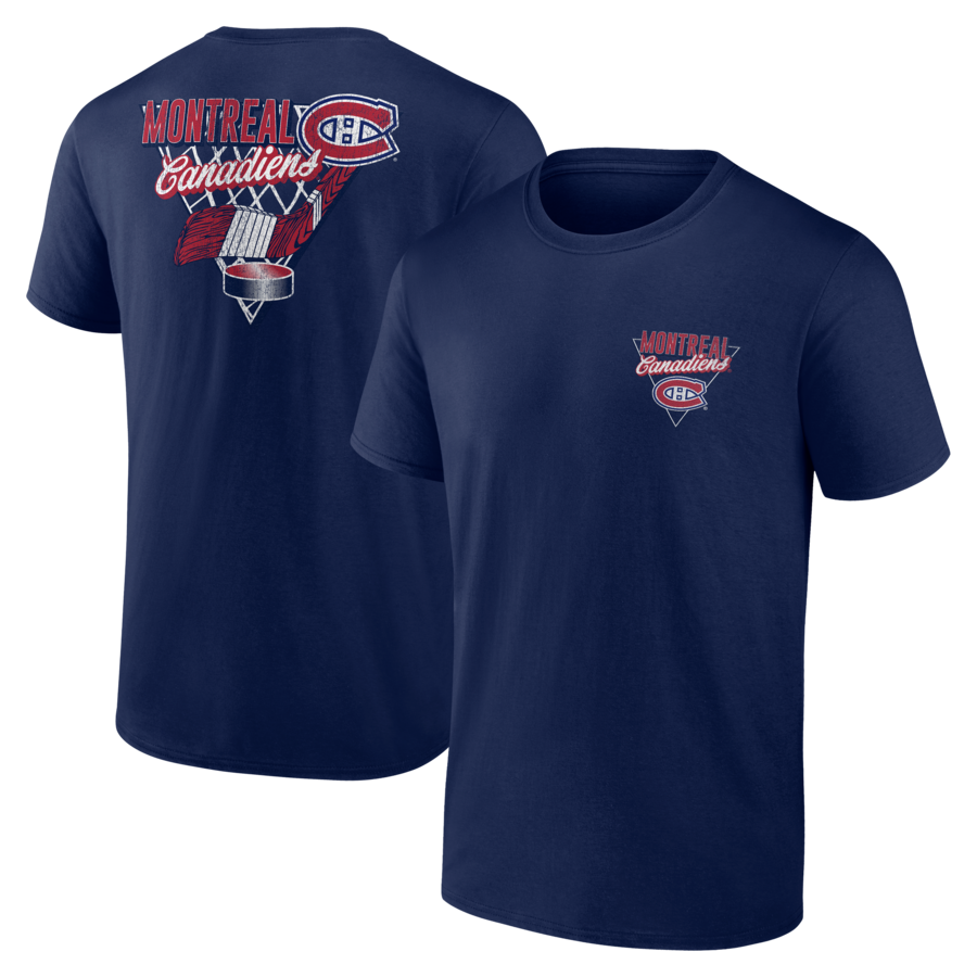 Men's Montreal Canadiens Navy Net Slap T-Shirt - Puhuasuan