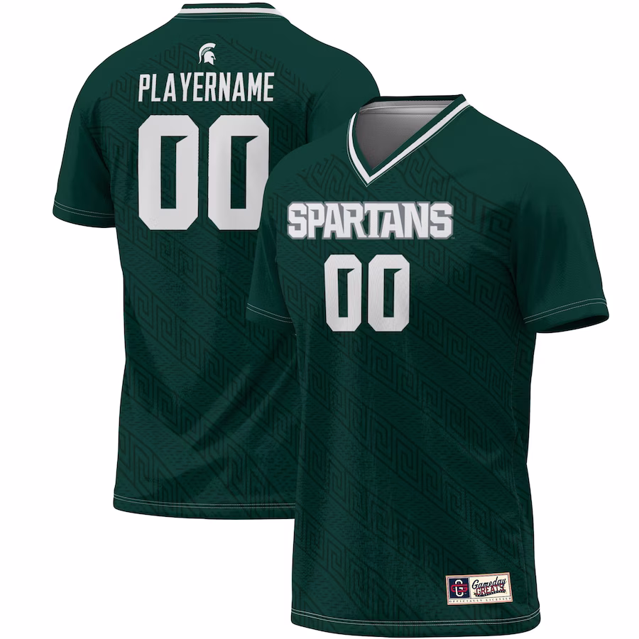 Michigan State Spartans GameDay Greats NIL Pick-A-Player Lightweight Soccer Jersey - Green - Puhuasuan