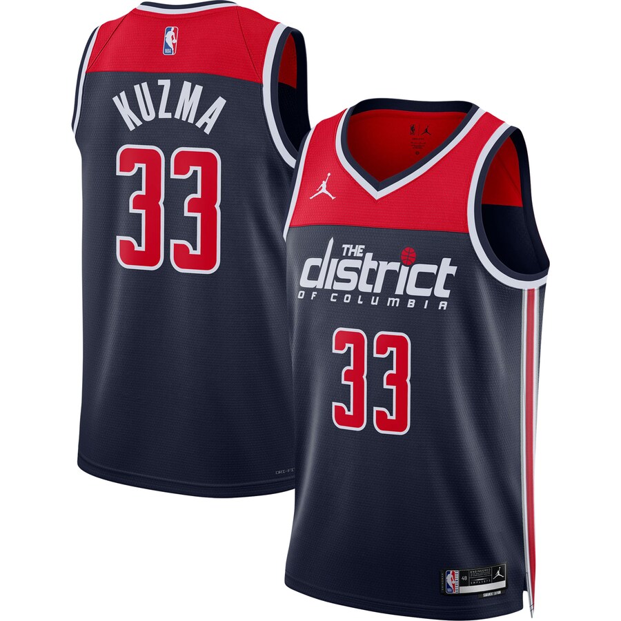 Unisex Washington Wizards Kyle Kuzma Jordan Brand Navy Swingman Jersey - Statement Edition - Puhuasuan