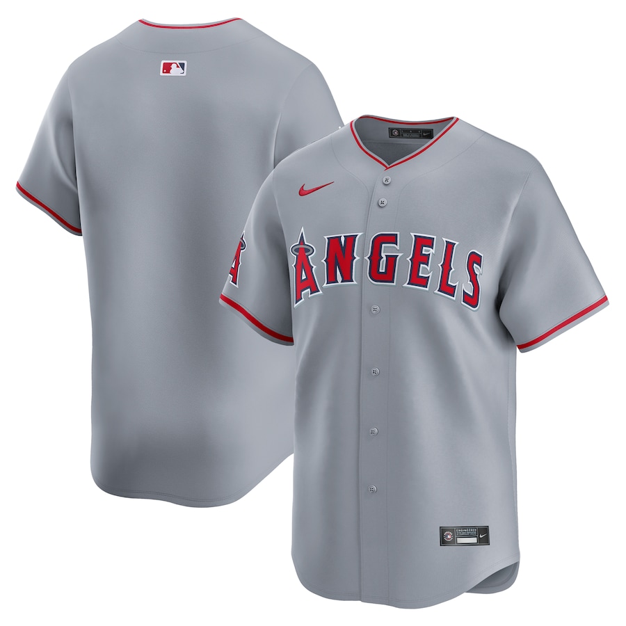 Men's Los Angeles Angels  Nike Gray Away Limited Jersey - Puhuasuan