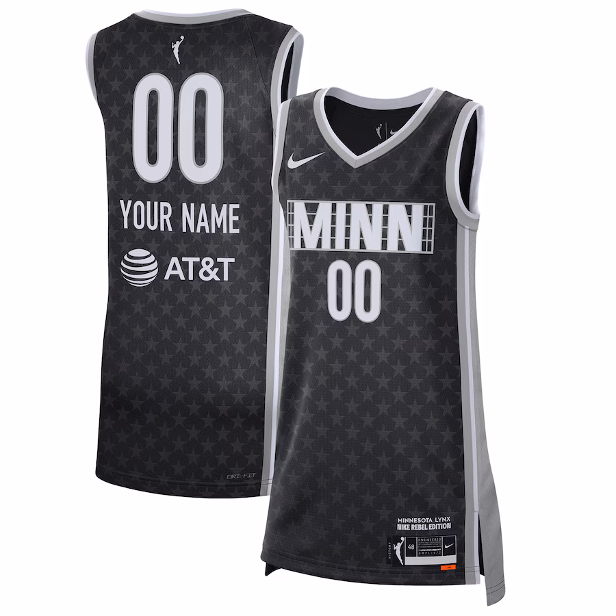 Unisex Minnesota Lynx Nike Black 2021 Rebel Edition Victory Custom Jersey - Puhuasuan