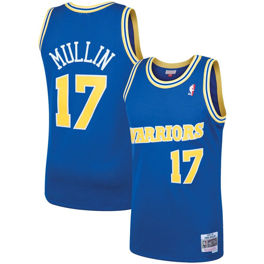 Men's Golden State Warriors Chris Mullin Mitchell & Ness Royal 1993/94 Hardwood Classics Swingman Jersey - Puhuasuan