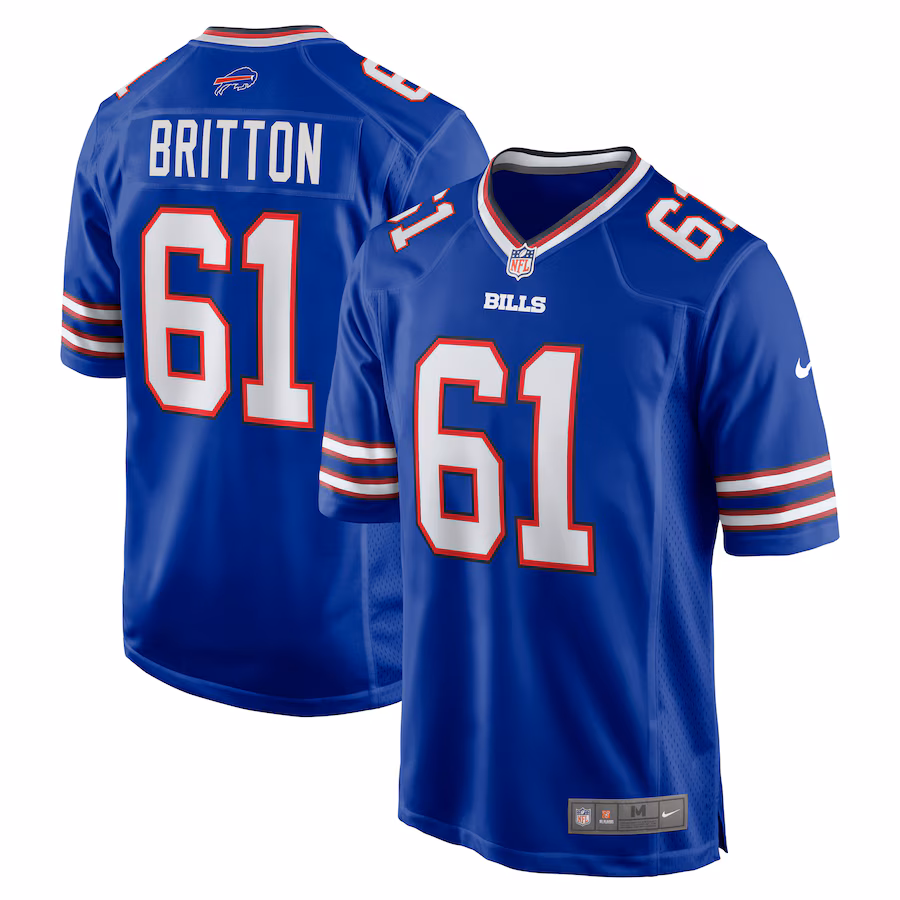 Men's Buffalo Bills Gunner Britton Nike  Royal Game Jersey - Puhuasuan