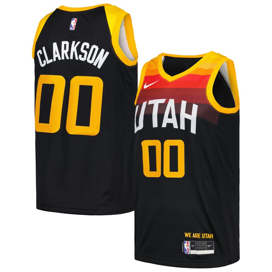 Men's Utah Jazz Jordan Clarkson Nike Black Swingman Player Jersey - City Edition - Puhuasuan