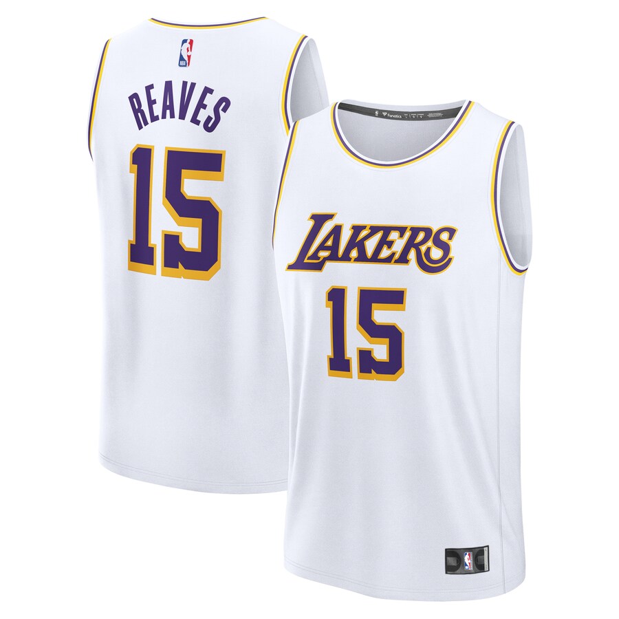 Men's Los Angeles Lakers Austin Reaves Fanatics White Fast Break Replica Player Jersey - Association Edition - Puhuasuan