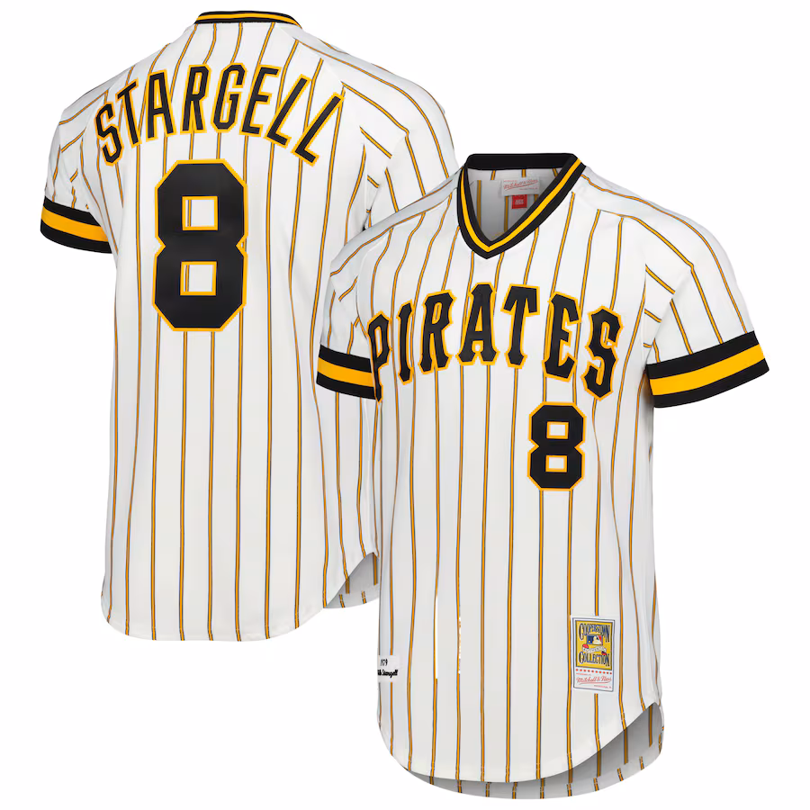 Men's Pittsburgh Pirates Willie Stargell Mitchell & Ness White Cooperstown Collection 1979 Authentic Jersey - Puhuasuan