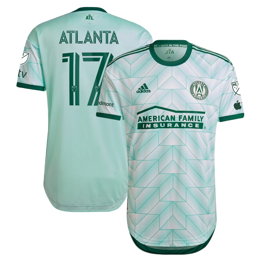 Men's Atlanta United FC  adidas Mint 2023 The Forest Kit Authentic Player Jersey - Puhuasuan