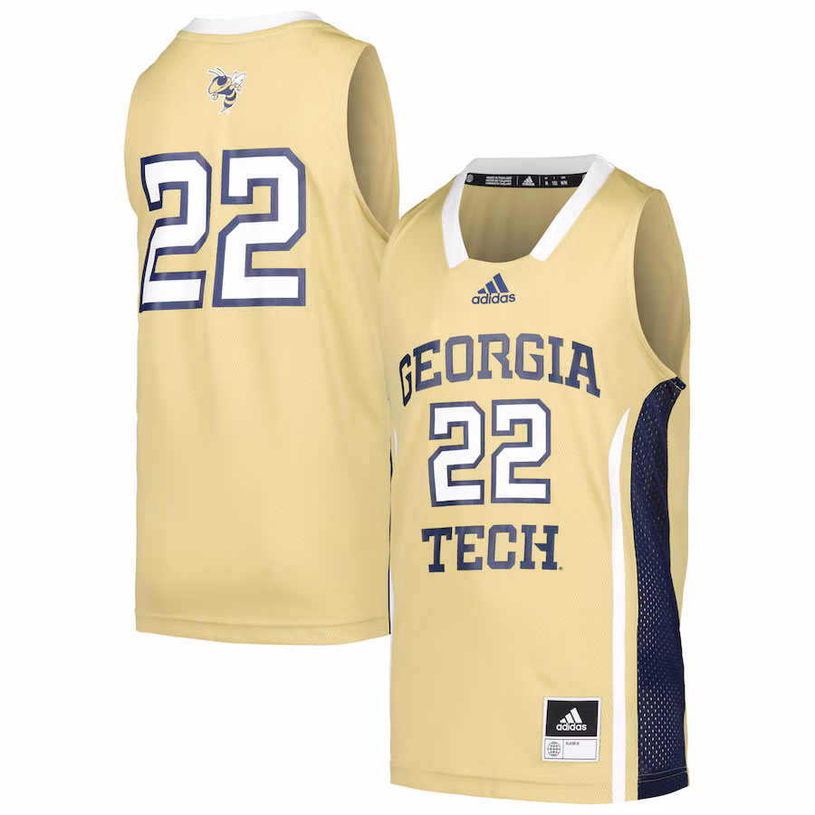 #22 Georgia Tech Yellow Jackets adidas Youth Swingman Jersey - Gold - Puhuasuan